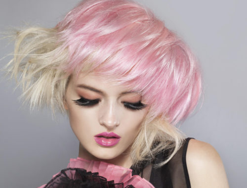 Pink hairstyle from Hiya David Kafer Cutting Studio