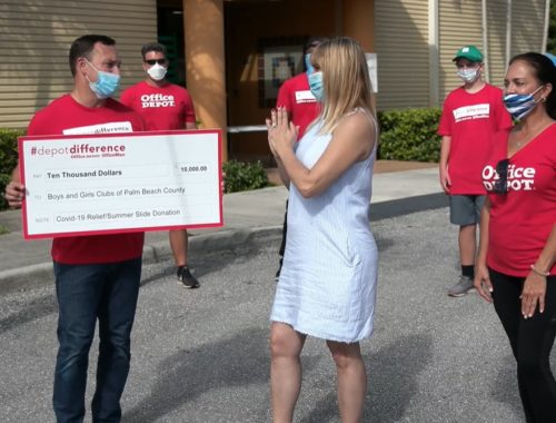 Office Depot Summer Slide donation